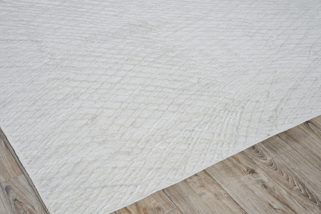 Exquisite Crescendo Hand-loomed Bamboo Silk Ivory Area Rug 8.0'X10.0' Rug