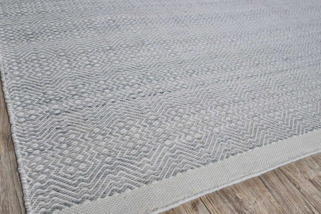 Exquisite Echo Indoor/Outdoor Flatweave PET yarn Ivory/Light Silver Area Rug 10.0'X14.0' Rug