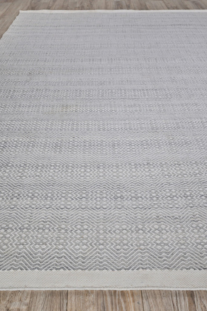 Exquisite Echo Indoor/Outdoor Flatweave PET yarn Ivory/Light Silver Area Rug 10.0'X14.0' Rug