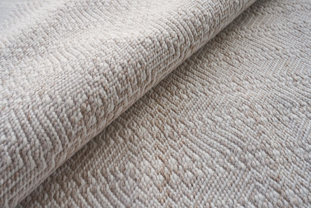 Exquisite Echo Indoor/Outdoor Flatweave PET yarn Ivory/Light Beige Area Rug 4.0'X6.0' Rug