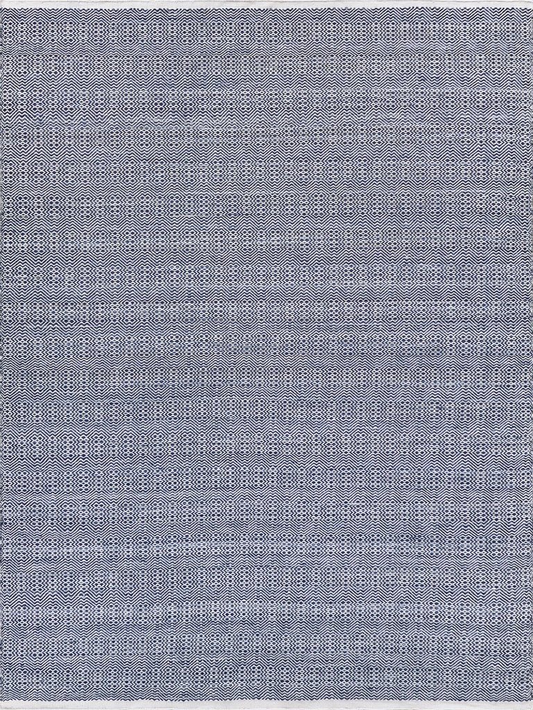 Exquisite Rugs Echo Indoor/Outdoor Flatweave PET yarn 4898 Ivory/Blue 10' x 14' Area Rug