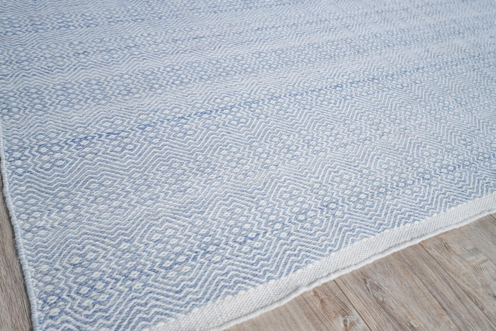 Exquisite Echo Indoor/Outdoor Flatweave PET yarn Light Blue Area Rug 10.0'X14.0' Rug