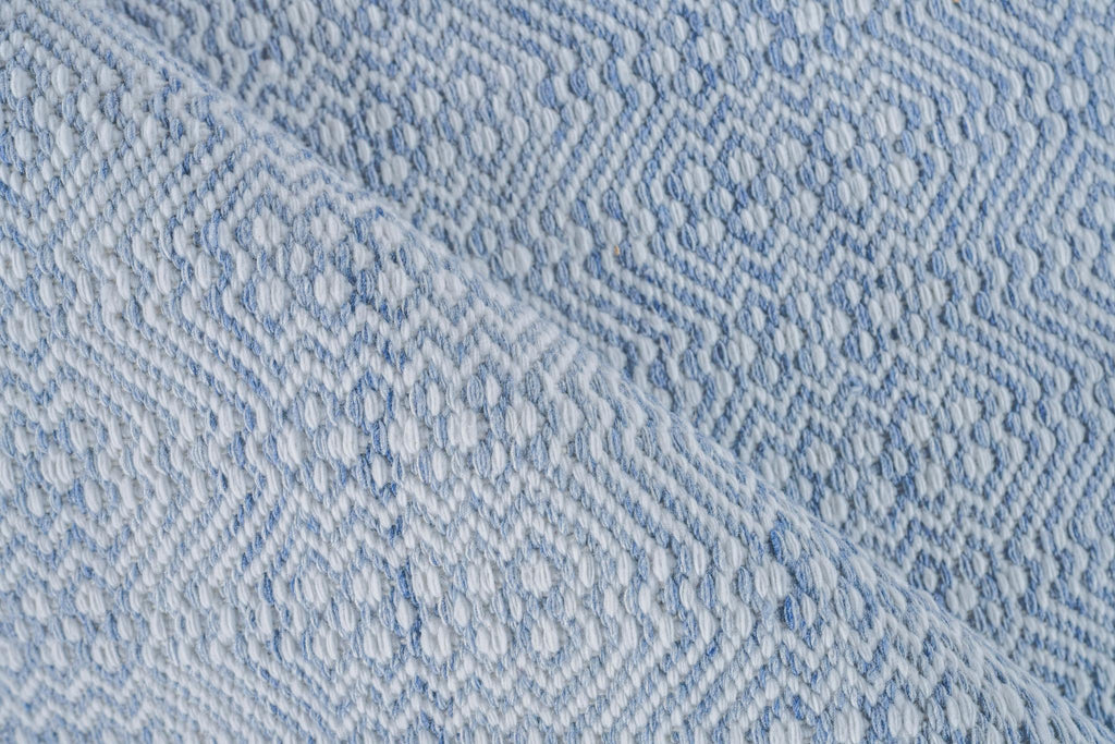 Exquisite Echo Indoor/Outdoor Flatweave PET yarn Light Blue Area Rug 3.0'X5.0' Rug