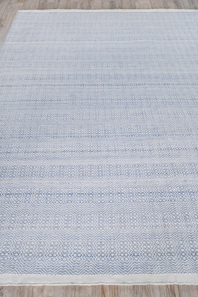 Exquisite Echo Indoor/Outdoor Flatweave PET yarn Light Blue Area Rug 5.0'X8.0' Rug