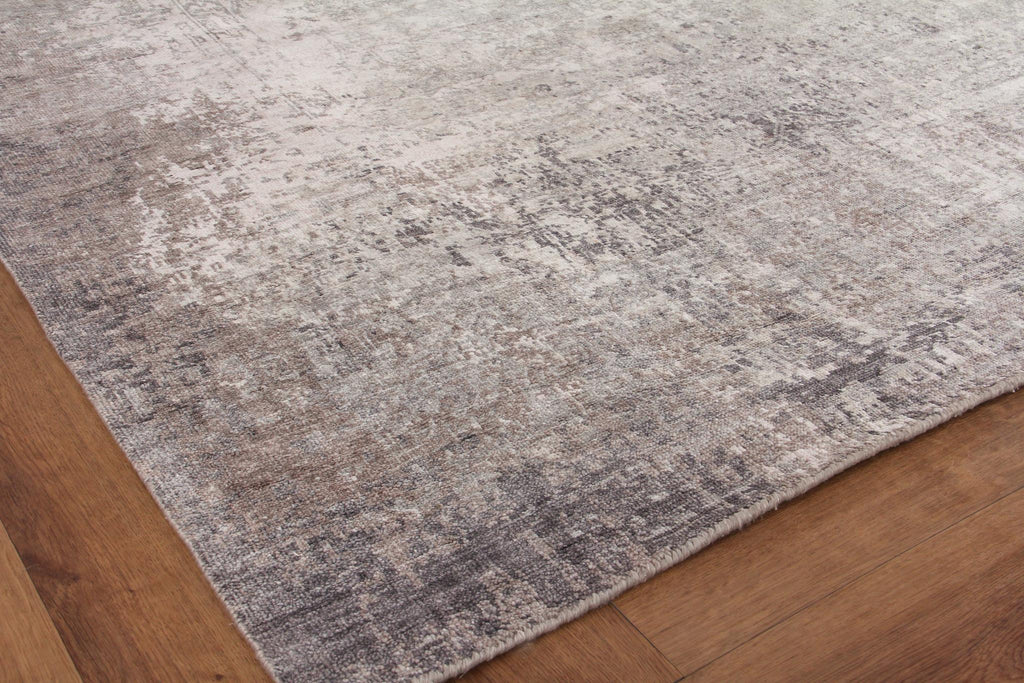 Exquisite Fine Pure Silk Hand-knotted Silk Silver/Ivory Area Rug 10.0'X14.0' Rug