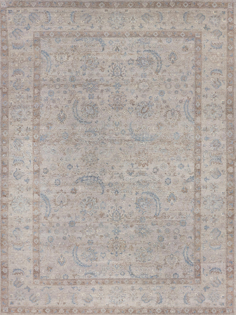 Exquisite Harper Hand-knotted New Zealand Wool Beige/Ivory/Blue Area Rug 10.0'X14.0' Rug