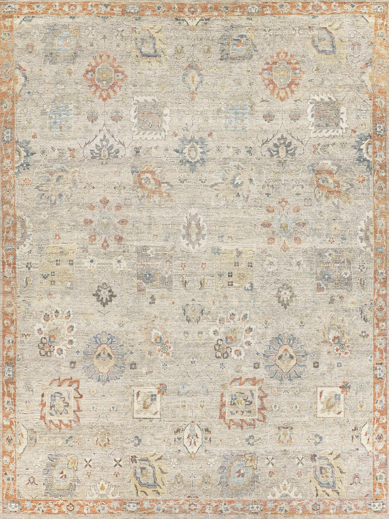 Exquisite Rugs Heirloom Hand-knotted New Zealand Wool 3984 Beige/Rust 10' x 14' Area Rug