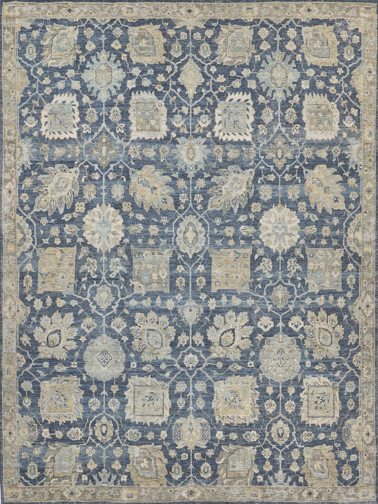 Exquisite Rugs Heirloom Hand-knotted New Zealand Wool 3986 Blue 10' x 14' Area Rug