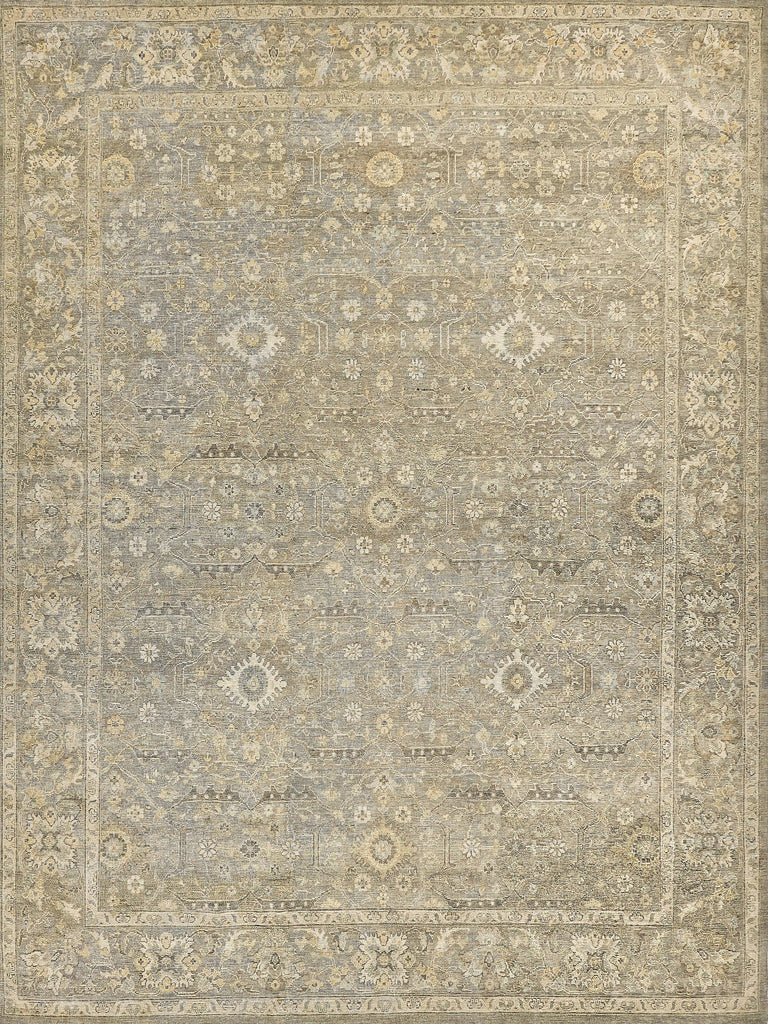 Exquisite Rugs Heirloom Hand-knotted New Zealand Wool 3987 Khaki 10' x 14' Area Rug