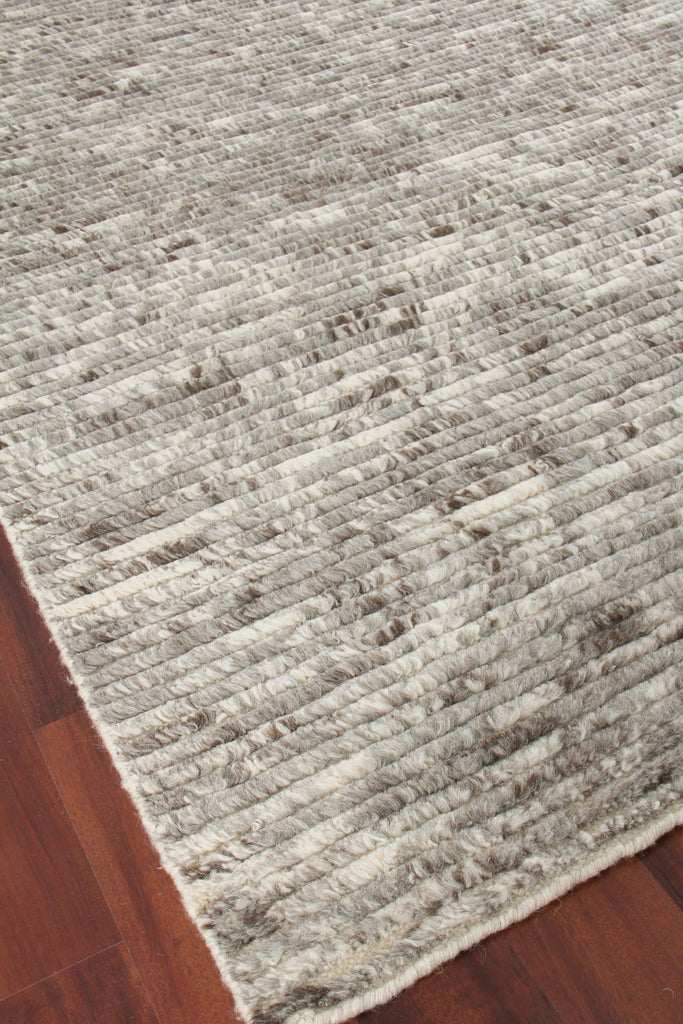 Exquisite Kaza Hand-knotted New Zealand Wool Gray/Ivory Area Rug 6.0'X9.0' Rug