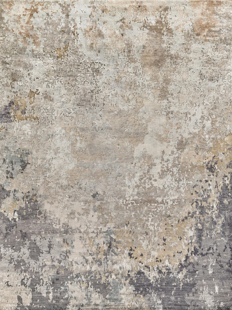 Exquisite Rugs Laureno Hand-knotted Bamboo Silk 4472 Gray 10' x 14' Area Rug