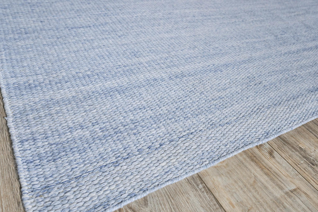 Exquisite Loro Indoor/Outdoor Flatweave PET yarn Light Blue Area Rug 10.0'X14.0' Rug