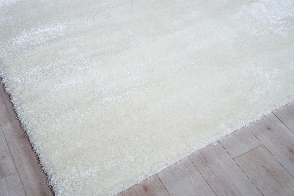 Exquisite Luxe Shag Power-loomed Polyester/Microfiber Ivory Area Rug 12.0'X15.0' Rug