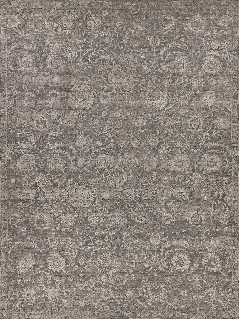 Exquisite Meena Hand-knotted Wool/Silk Beige/Brown Area Rug 12.0'X15.0' Rug