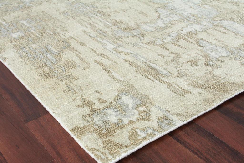 Exquisite Murano Hand-loomed Wool/Bamboo Silk Ivory/Silver/Gold Area Rug 12.0'X15.0' Rug