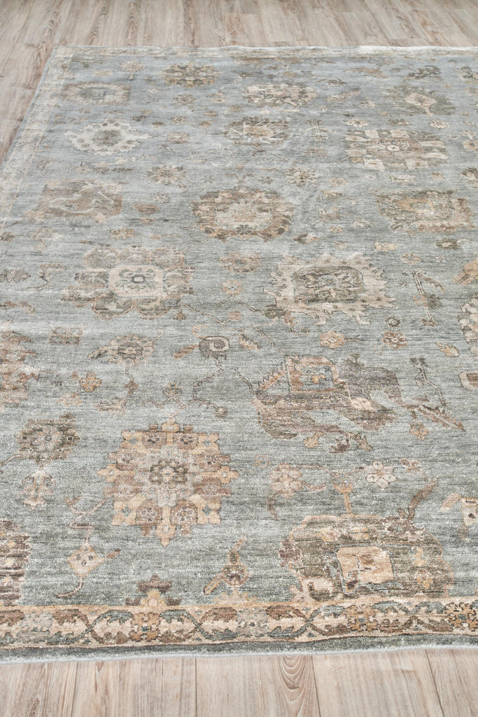 Exquisite Museum Hand-knotted Bamboo Silk Blue/Gray Area Rug 6.0'X9.0' Rug