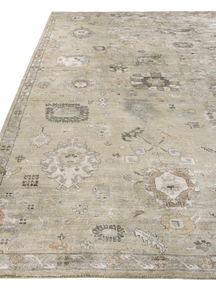 Exquisite Museum Hand-knotted Bamboo Silk Beige Area Rug 10.0'X14.0' Rug