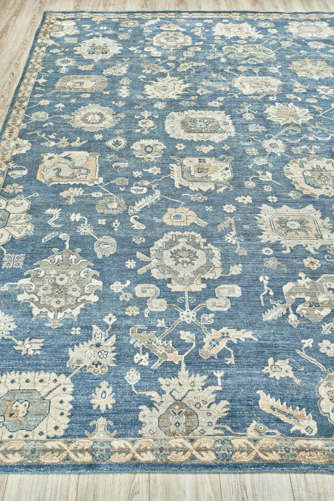 Exquisite Museum Hand-knotted Bamboo Silk Navy Area Rug 14.0'X18.0' Rug