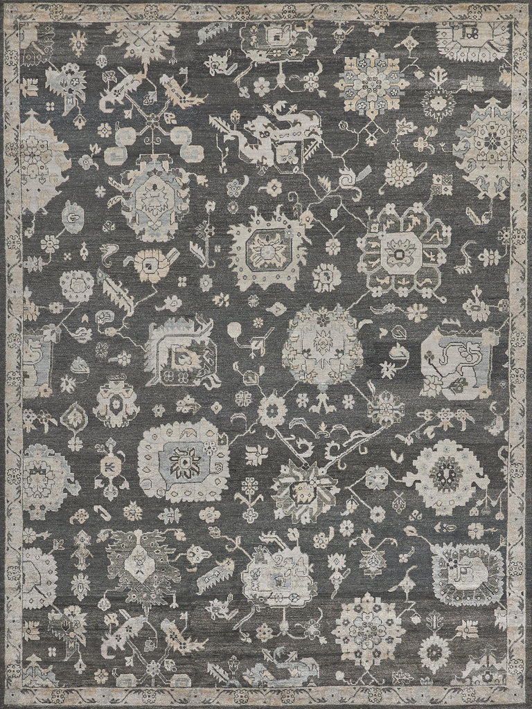 Exquisite Rugs Museum Hand-knotted Bamboo Silk 3495 Midnight Charcoal 10' x 14' Area Rug