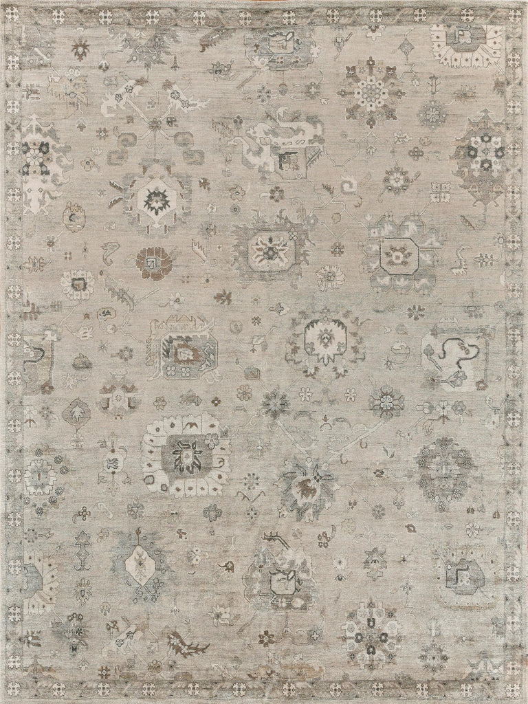 Exquisite Rugs Museum Hand-knotted Bamboo Silk 5198 Pewter 10' x 14' Area Rug