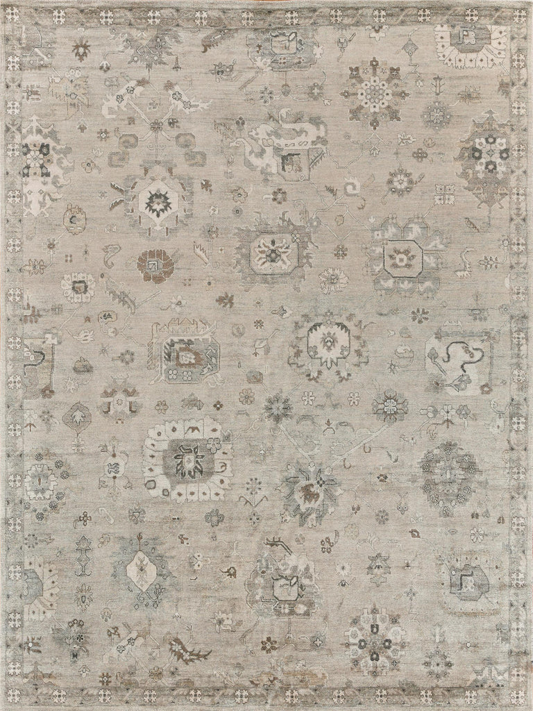 Exquisite Museum Hand-knotted Bamboo Silk Pewter Area Rug 10.0'X14.0' Rug