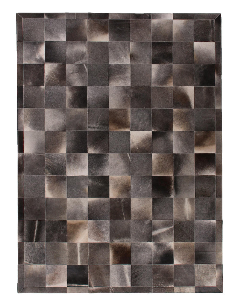 Exquisite Rugs Natural Hide Hand-stitched Leather Hide 9754 Gray 11.5' x 14.5' Area Rug