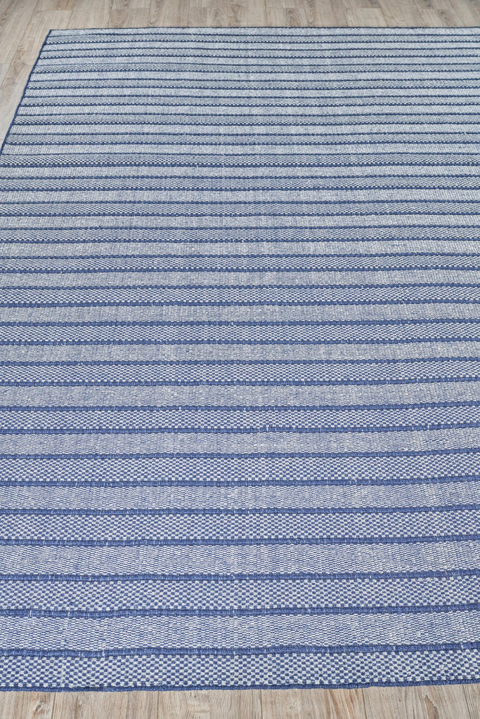 Exquisite Nova Indoor/Outdoor Flatweave PET yarn Blue Area Rug 10.0'X14.0' Rug