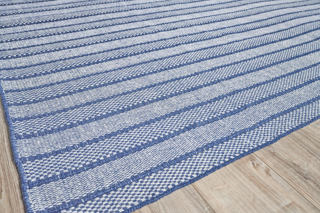 Exquisite Nova Indoor/Outdoor Flatweave PET yarn Blue Area Rug 5.0'X8.0' Rug