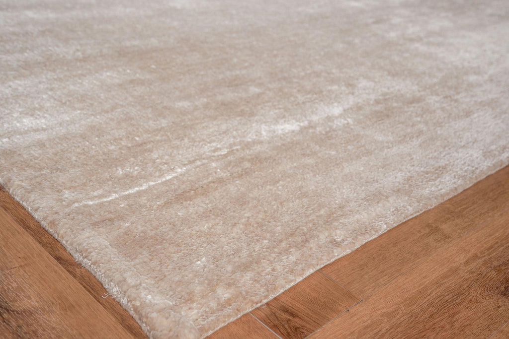 Exquisite Plush Hand-knotted Bamboo Silk/Mohair Light Beige Area Rug 10.0'X14.0' Rug