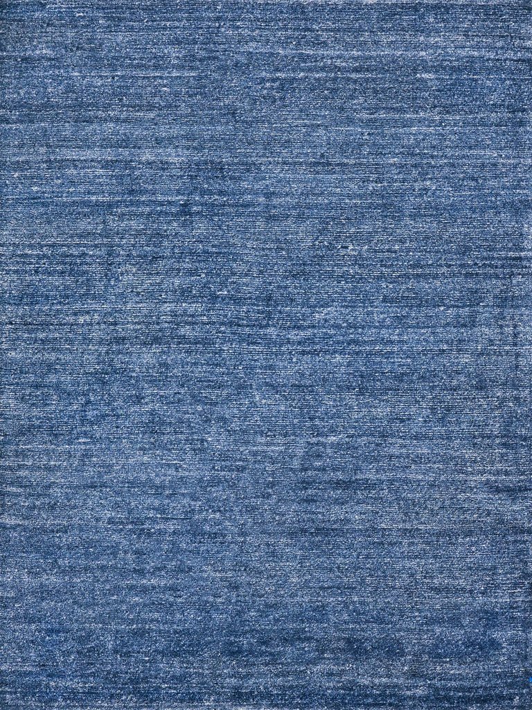 Exquisite Rugs Plush Hand-knotted Bamboo Silk/Mohair 4660 Dark Blue 10' x 14' Area Rug