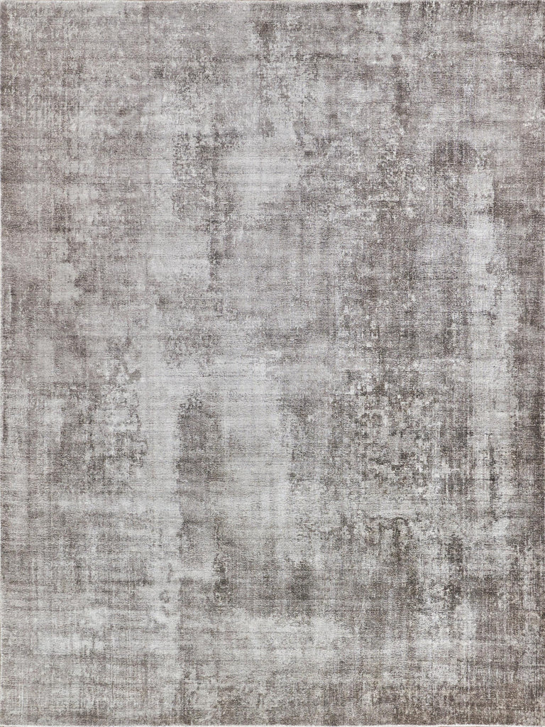 Exquisite Stone Wash Gazni Hand-loomed Wool/Bamboo Silk Taupe Area Rug 10.0'X14.0' Rug