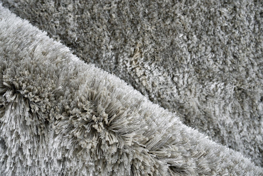 Exquisite Sumo Shag Hand-loomed Polyester/Microfiber Gray Area Rug 11.5'X14.5' Rug