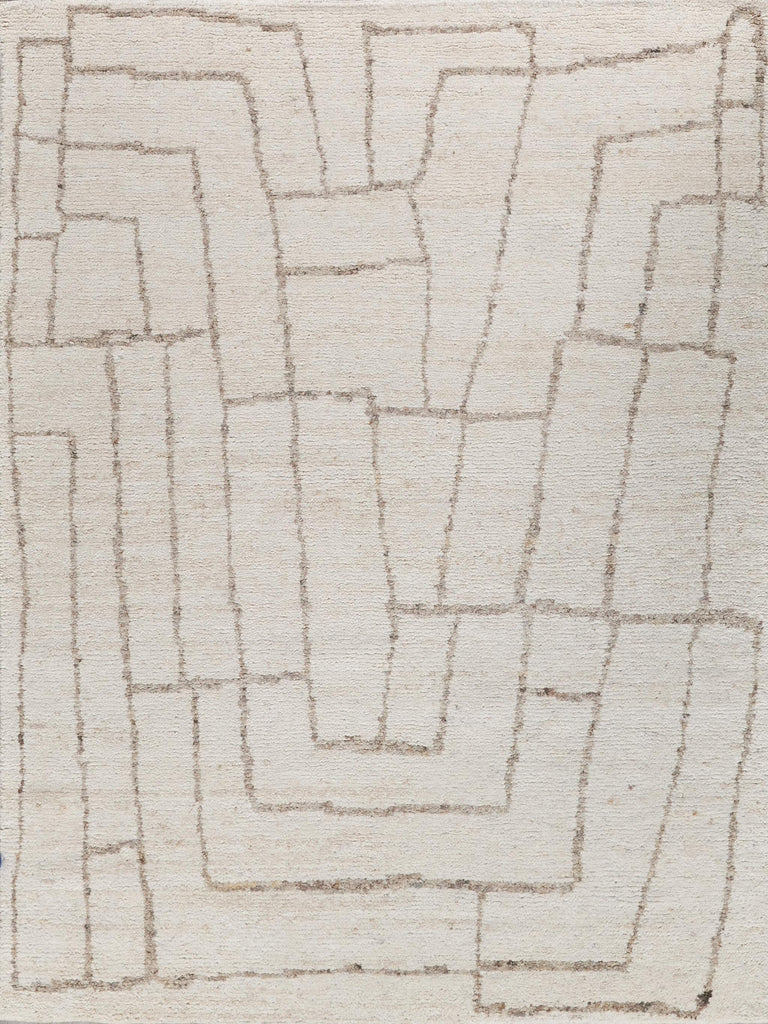 Exquisite Tahoe Hand-knotted Wool White/Beige Area Rug 6.0'X9.0' Rug