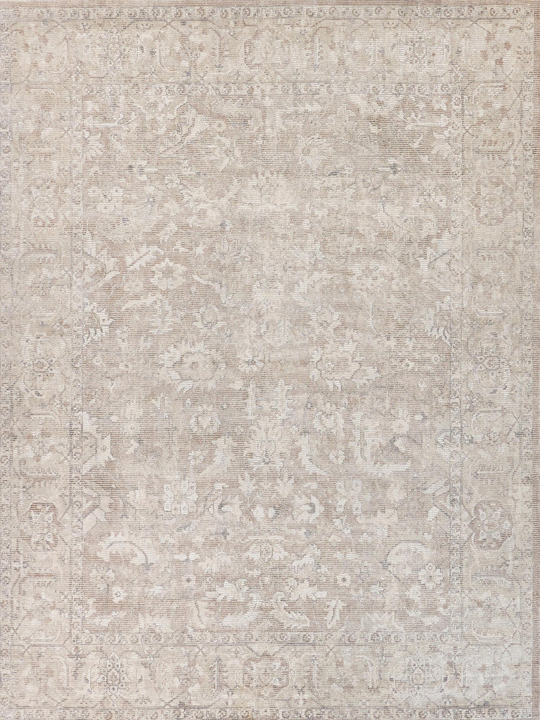 Exquisite Rugs Tuscany Hand-loomed Wool/Bamboo Silk 4108 Tan 10' x 14' Area Rug