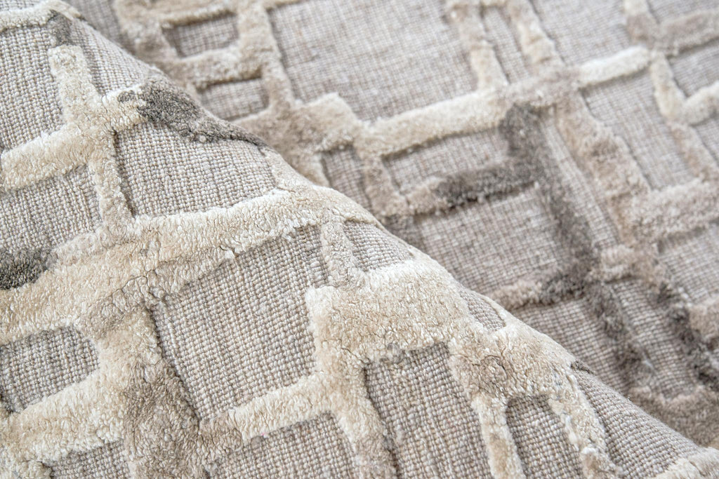 Exquisite Vista Hand-loomed Wool/Bamboo Silk Mocha Beige Area Rug 8.0'X10.0' Rug