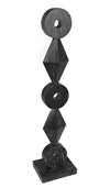 Noir Totem Sculpture Cinder Black