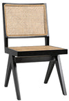 Noir Joseph Side Chair Charcoal Black