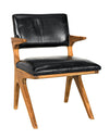 Noir Dolores Chair Teak With Leather