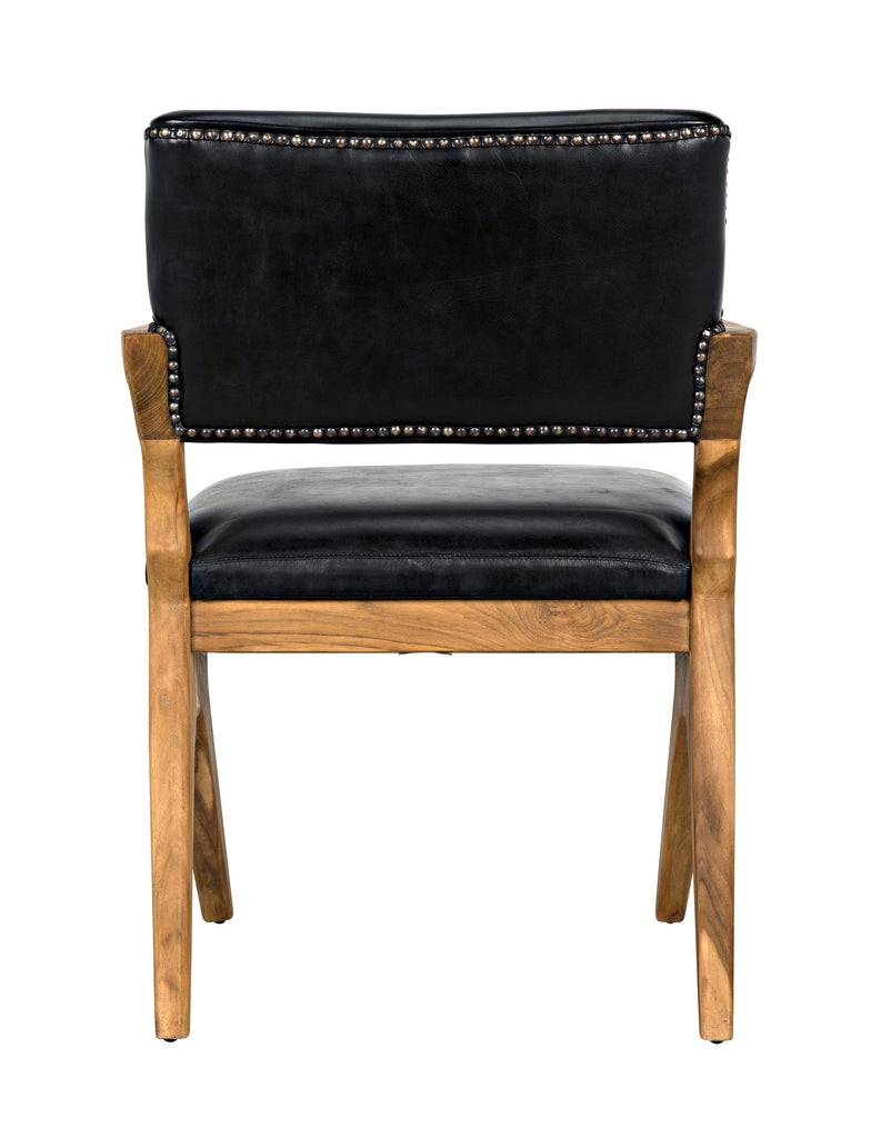 NOIR Dolores Chair Teak with Leather