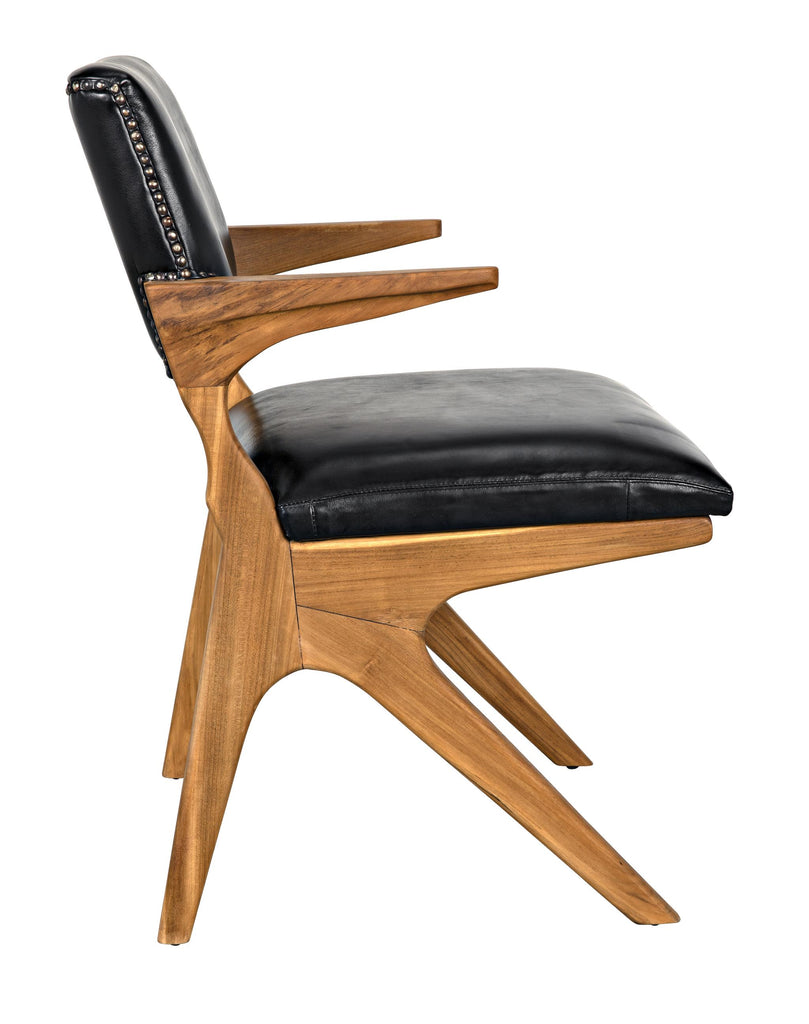 NOIR Dolores Chair Teak with Leather