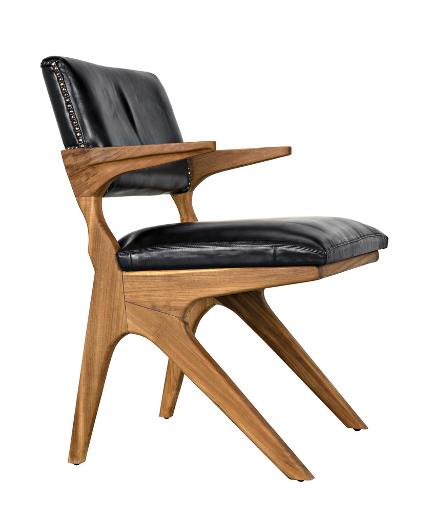 NOIR Dolores Chair Teak with Leather