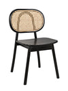 Noir Brahms Chair Charcoal Black With Caning