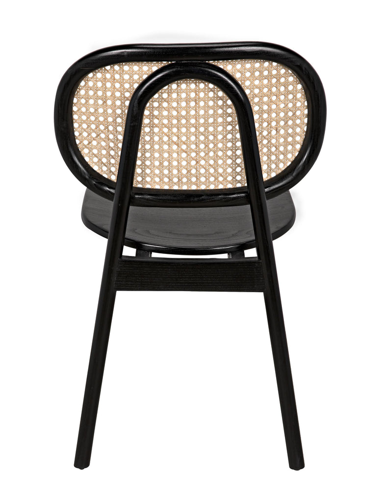 NOIR Brahms Chair Charcoal Black with Caning