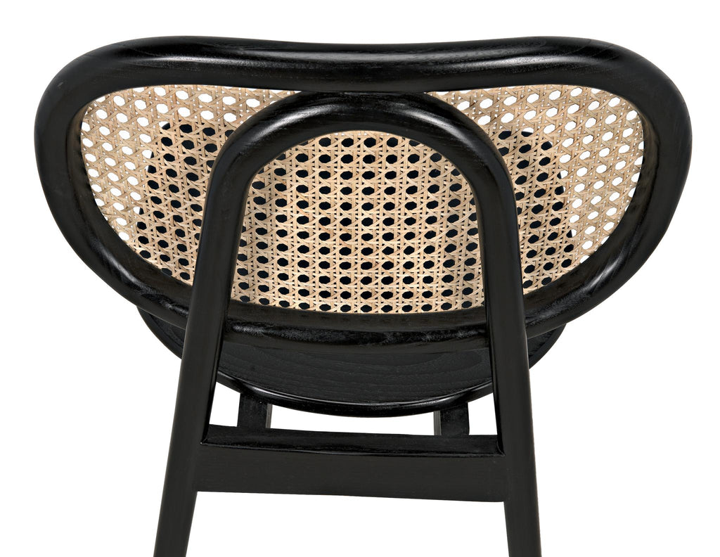 NOIR Brahms Chair Charcoal Black with Caning