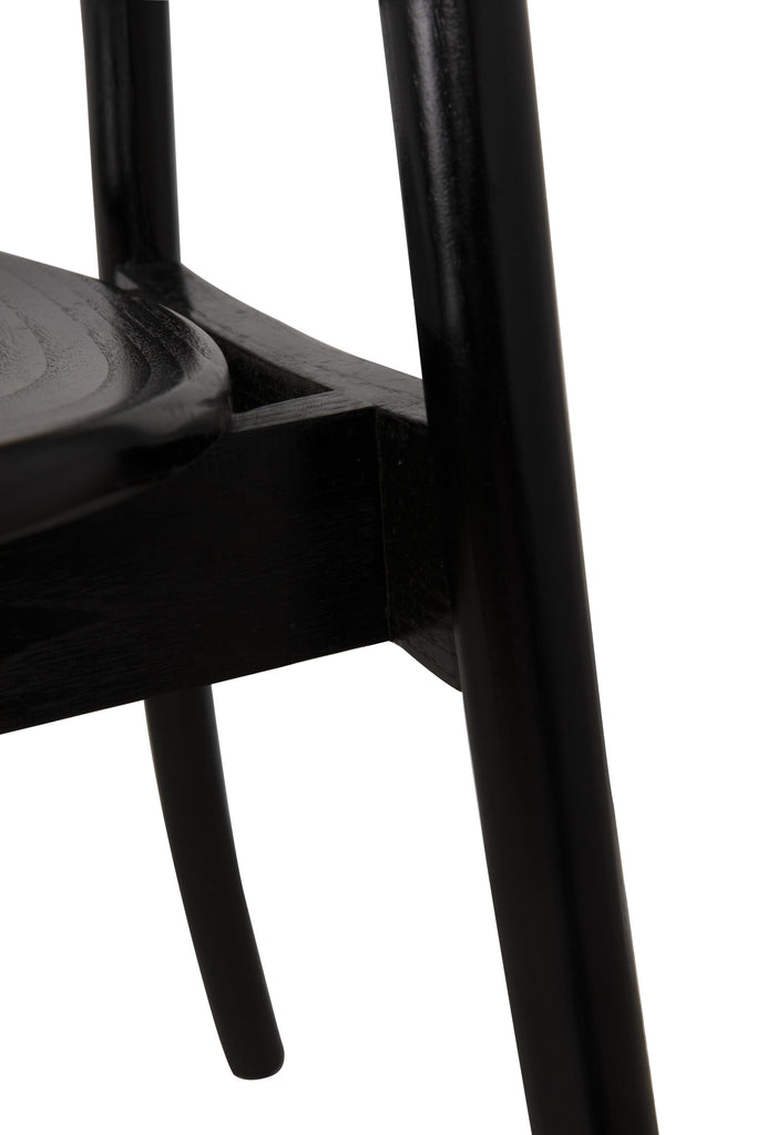 NOIR Brahms Chair Charcoal Black with Caning