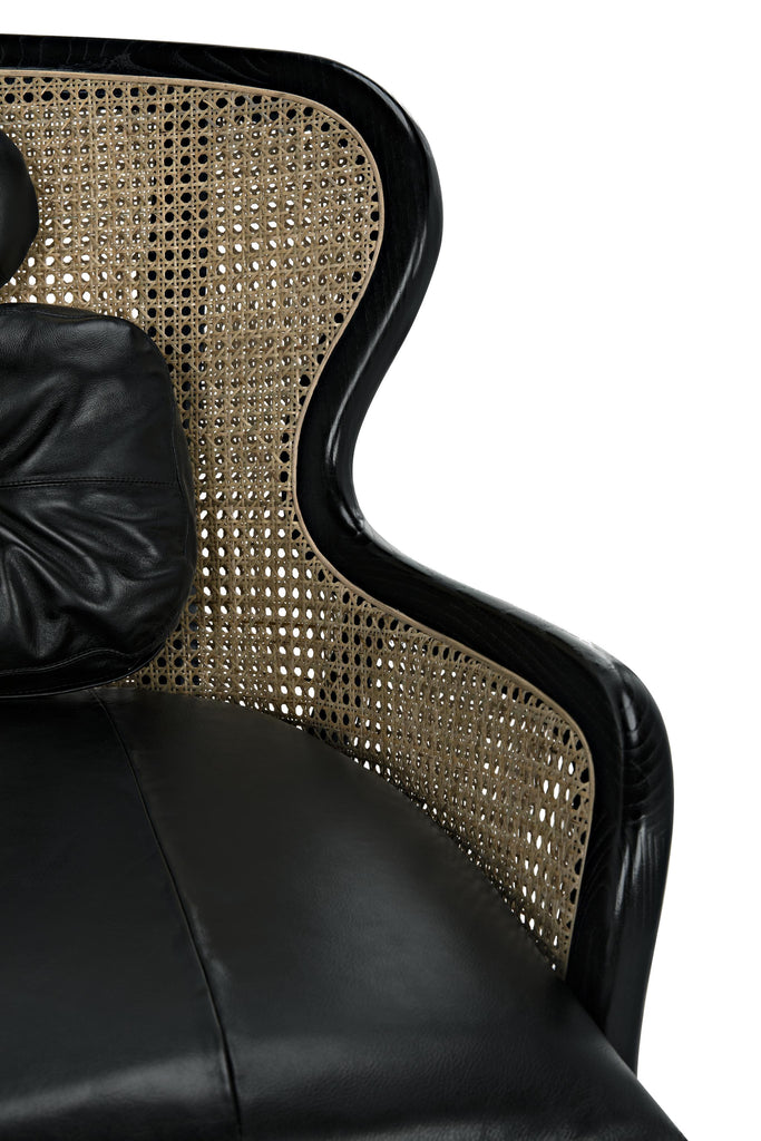 NOIR Marabu Chair Charcoal Black with Leather