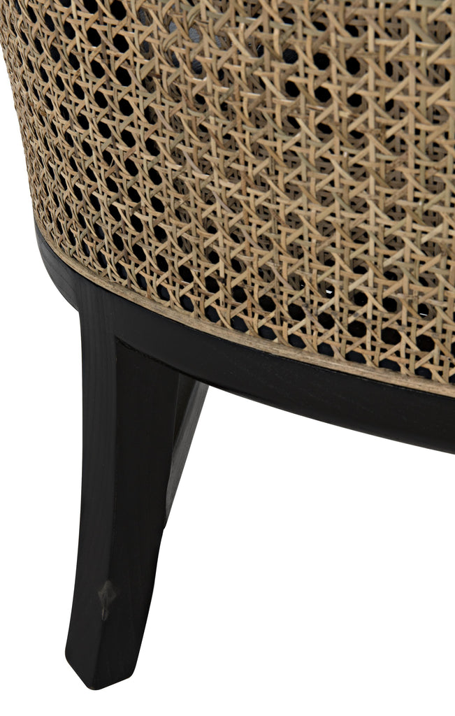 NOIR Marabu Chair Charcoal Black with Leather