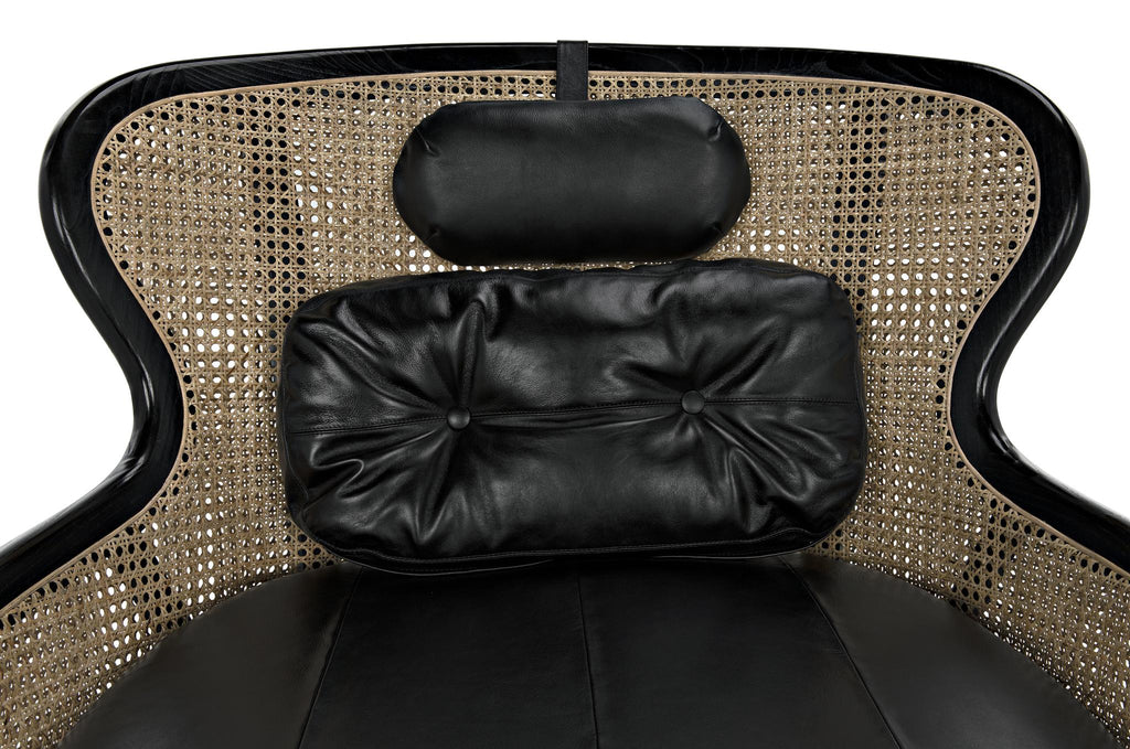 NOIR Marabu Chair Charcoal Black with Leather