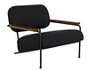 Noir Zeus Chair With Black Cotton Fabric