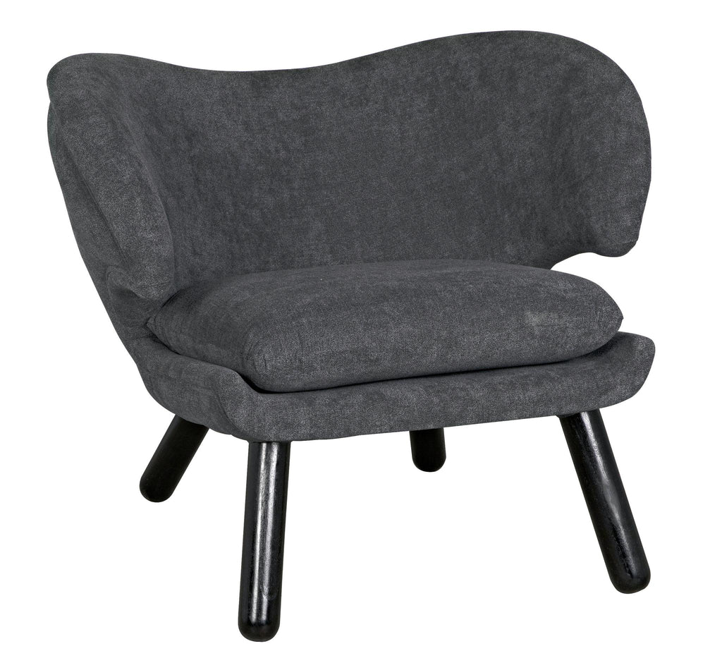 NOIR Valerie Chair with Grey Fabric